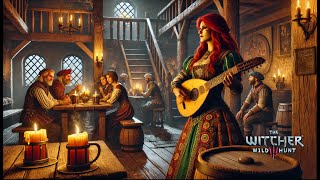 The Witcher Tavern Ambience 🎶  Female Bard Playing Lute in a Medieval Inn 🔥 [upl. by Resneps]