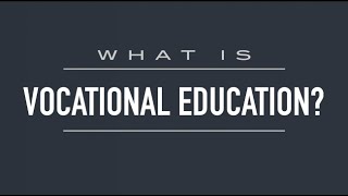 What Is Vocational Education [upl. by Drida]