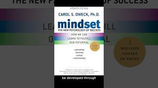 Mindset by Carol S Dweck in 1 Minute books growthmindset personalgrowth motivation mindset [upl. by Ddej]