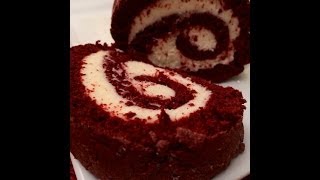 Moist Red Velvet Cake Roll [upl. by Enoval]