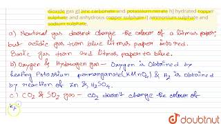 The following materials are provided  solutions of cobalt chloride ammonia potassium permanga [upl. by Asilet]