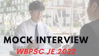 Mock interview for WBPSC JE 2022 [upl. by Dusza]