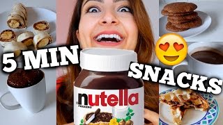 Einfache 5 MIN NUTELLA Snack Ideen [upl. by Rocray422]