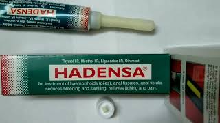 HADENSA OINTMENT REVIEW BENEFITS HOW TO APPLY  PILES TREATMENT [upl. by Sharron]