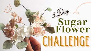 Beginner Sugar Flower CHALLENGE  5 Days with Finespun Cakes [upl. by Ravilob]