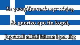 Svensk text  Ύμνος εις την Ελευθερίαν  Greklands Nationalsång [upl. by Allemaj]