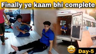 Caravan ka floor ka kaam bhi complete ho gya DAY5  Ajju0008 [upl. by Toback]