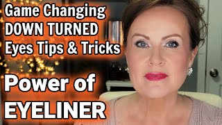 Unexpected POWER of Eyeliner  Tranform Your Downturned Eyes  Over 50 [upl. by Brandea]