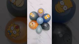 ASMR Simson Family Rainbow Water Colorful balloons pop reverse satisfying balloonpop simpsons [upl. by Calise]