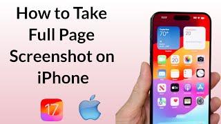 How to Take Full Page Screenshot on iPhone iOS 17 [upl. by Neelsaj]