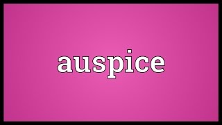 Auspice Meaning [upl. by Sparkie428]