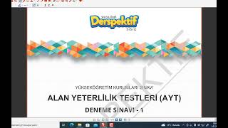 DERSPEKTİF YAYINLARI TYT DENEME DERSPEKTİF YAYINLARI AYT DENEME yks2023 derspektif tyt2023 ayt [upl. by Eaned]