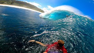 SURFING PIPELINE WITH KELLY SLATER [upl. by Olrac]