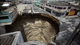 Man On Scooter FALLS Into Sinkhole In China And Other Famous SINKHOLES  List  Whats Trending Now [upl. by Lonni]