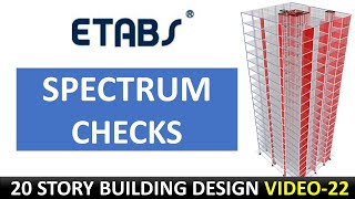 22 Check Spectrum Irregularity amp drift  Tall Buildings Design  Etabs [upl. by Atnamas]