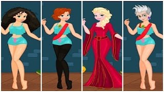 Disney Games Princesses vs Villains Halloween Challenge  Disney Princess Elsa  Anna  Rapunzel [upl. by Amandi]