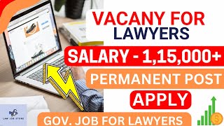 LEGAL MANAGER VACANCY IN BANK  Permanent Post  Salary 115000  Law Vacancy [upl. by Anifesoj]