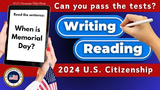 20242025 Official US Citizenship English ReadingWriting Tests Practice ReadWrite Sentence N400 [upl. by Nerred]