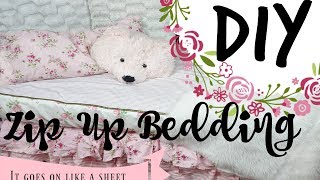 DIY Zip up bedding  goes on like a sheet [upl. by Eolande15]