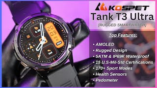 KOSPET TANK T3 ULTRA  Dual GPS Smartwatch  Full Review [upl. by Lyon215]