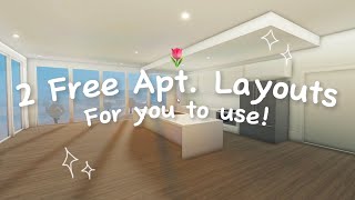 ♡︎2 free apartment layoutsspeedbuild  Welcome to Bloxburg♡︎ [upl. by Llovera]