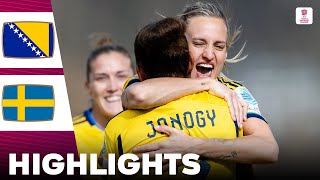 Sweden vs Bosnia and Herzegovina  Highlights  UEFA Womens Nations League PlayOff 23022024 [upl. by Markos993]