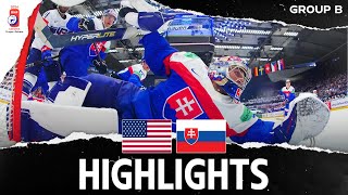 Highlights  USA vs Slovakia  2024 MensWorlds [upl. by Nennerb459]