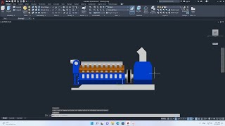 autoCAD 3D Engine how to drawing engine P 1 [upl. by Ardra]