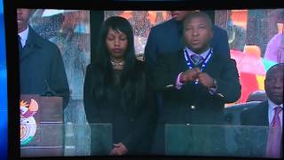 Nelson Mandela ceremony sign language interpreter a fake [upl. by Aiekram]