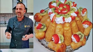 BABÀ TORTA SPETTACOLARE CON PANNA E FRUTTACORSO DI PASTICCERIA IN CASA [upl. by Nerte]