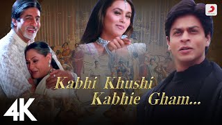 Kabhi Khushi Kabhie Gham  Title Track  Shah Rukh Khan  Lata Mangeshkar  4K Video [upl. by Burdett432]