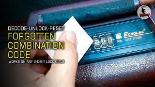 How to Decode Unlock amp Reset Forgotten Combination Locks on Any Suitcase Luggage amp Briefcase [upl. by Booze]