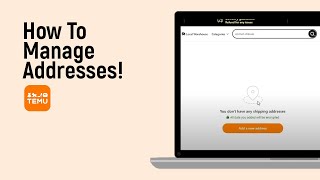 How to Manage Addresses on Temu Website easy [upl. by Novikoff311]