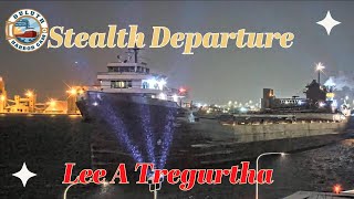 quotStealth Departurequot Lee A Tregurtha departed Duluth 03272024 [upl. by Siramed314]