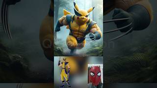 superheroes but muscular pikachu 😱🔥Marvel amp DCAll Characters marvel avengersshortsrobot [upl. by Eatnohs184]