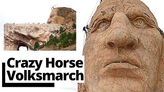 Crazy Horse Monument Volksmarch  Hike to the face of the Crazy Horse Monument Black Hills SD [upl. by Dnaltroc647]