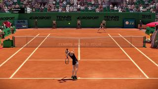 Tennis World Tour 104 UPDATE  Eugenie Bouchard vs Alize Cornet  Gameplay [upl. by Berey118]