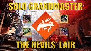 Solo The Devils Lair Grandmaster Nightfall Platinum 1527 Solar Hunter Destiny 2 [upl. by Hallerson]