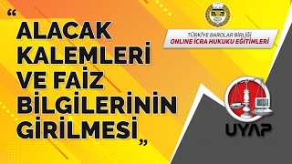 Alacak Kalemleri ve Faiz Bilgilerinin Girilmesi [upl. by Rori]