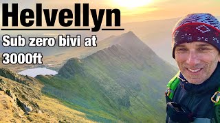 FREEZING Helvellyn Solo Bivi Camp At Over 3000ft [upl. by Loella]