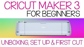 Cricut Maker 3 Unboxing Set up and Making your 1st Cut [upl. by Akihsar44]