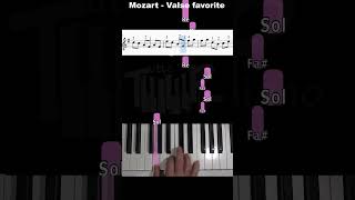 Comment jouer au piano facilement la quotValse favoritequot de Mozart piano pianotutorialmozart [upl. by Aislehc]