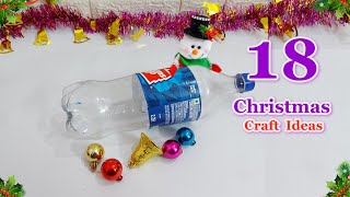 18 Economical Christmas craft made with Plastic Bottle  DIY Affordable Christmas craft idea🎄266 [upl. by Aivax]