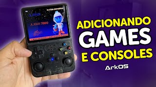 Como ADICIONAR GAMES nos CONSOLES com ArkOS R36SR35SRG351VRG351PRGB20S [upl. by Oalsinatse]