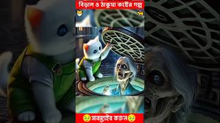 বিড়াল ও ঠাকুমা কষ্টের গল্প 💖Grandma Throw Kitten from Windo 😿 cat kitten shorts cat story [upl. by Watters]