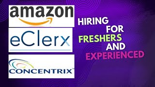 AmazonconcentrixeClerx Hiring for freshers and experiencelp job updatesLp daily job notification [upl. by Hurlow972]