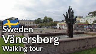 Sweden walking tour of Vänersborg 4K 60fps [upl. by Aretahs]