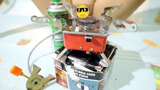 Instructions for using a mini gas stove for camping and picnics are very convenient [upl. by Aicat]