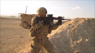 Afghanistan  Red Currahee 506 Infantry  M4 Full Auto at the Range in Afghan [upl. by Marba]