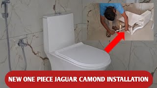 New one piece jaguar floor mount camond installation professionalplumbingwork [upl. by Decamp]